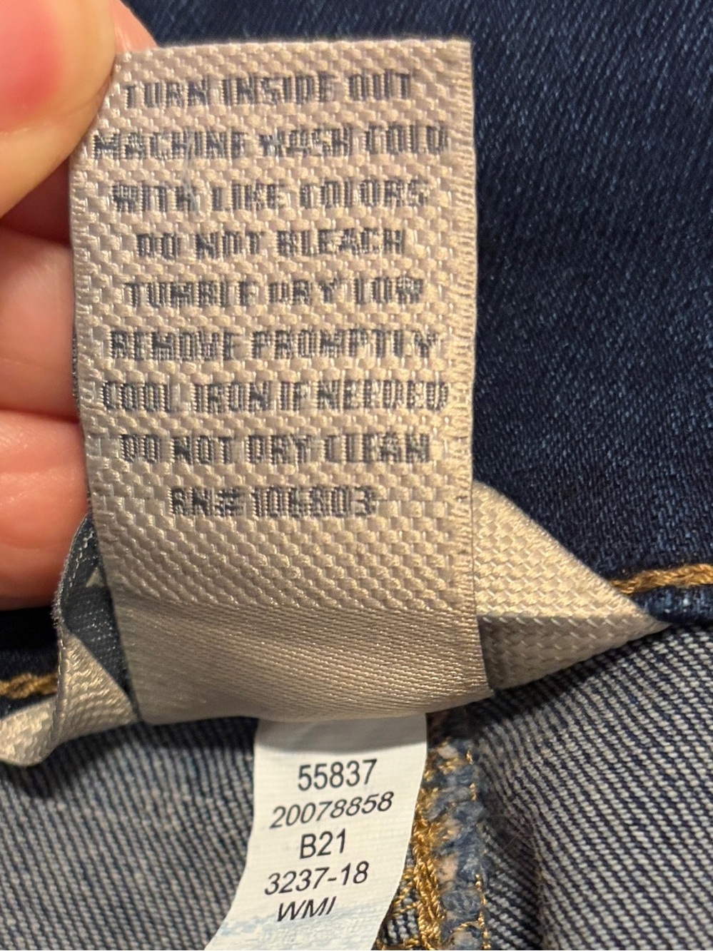 Duluth Trading Co Jean-Netics Pull-On Stretch Skinny Jeans Dark Blue Size 18 - Picture 8 of 11